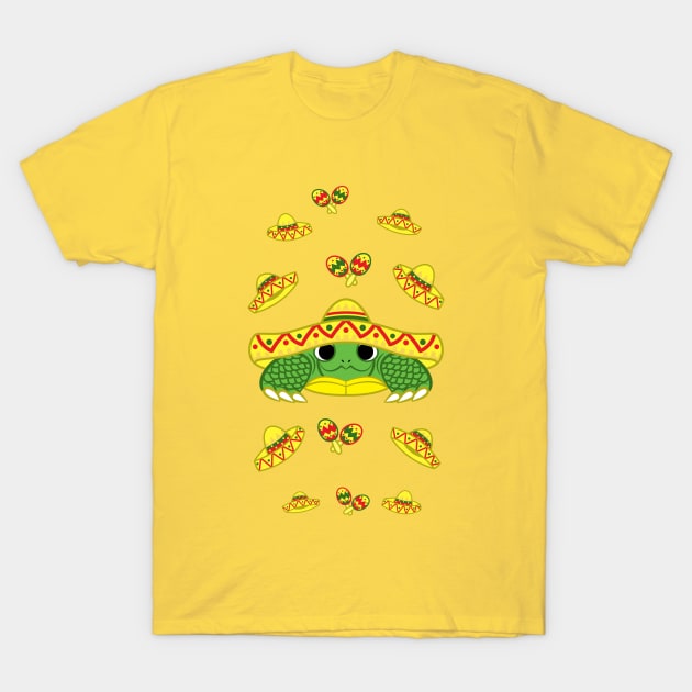 Sombrero Turtle! T-Shirt by VicNeko